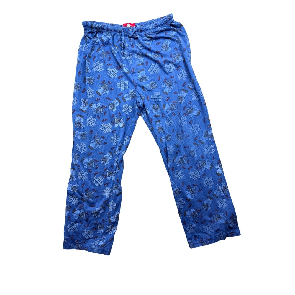 Nintendo Dr. Mario Mens Pajama Pants Blue XL The Doctor Is In Lounge Sleepwear
